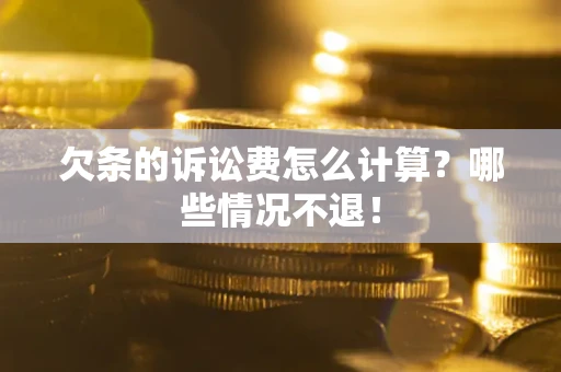 济南欠条的诉讼费怎么计算?哪些情况不退! 济南欠条的诉讼费怎么计算?哪些情况不退!