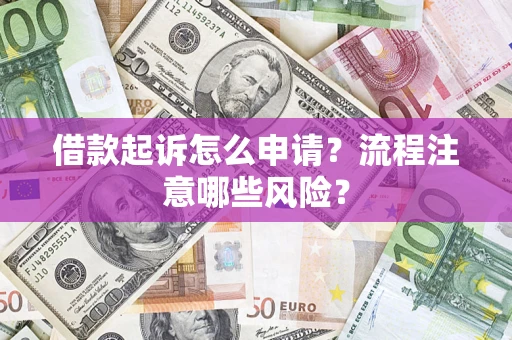 济南借款起诉怎么申请？流程注意哪些风险？