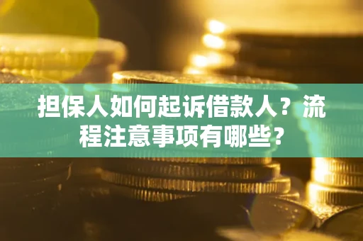 济南担保人如何起诉借款人？流程注意事项有哪些？